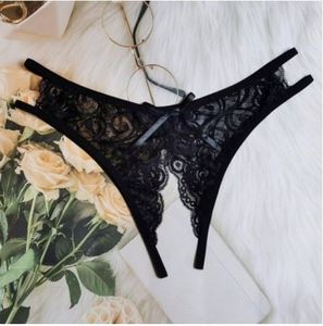 空姐丁字裤情趣薄子内裤女士全透明款网纱性感女纯欲低腰开档大号