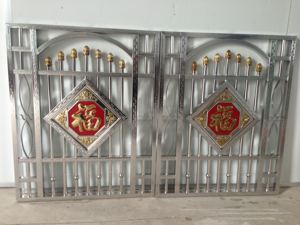 不锈钢管装饰门花 配件 大门阳台门门花 600*740福字蓝钻可定做