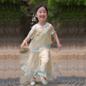 女童国风套装新中式民族服装儿童小公主高级绝美汉服夏季2024新款