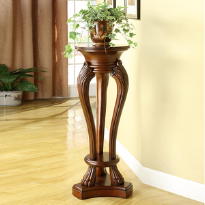 美式实木花架欧式花架子客厅落地式室内复古花盆置物架