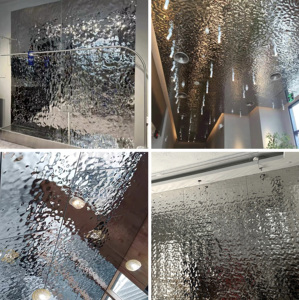 水波纹不锈钢板加工定做背景墙天花吊顶金属镜面压花波浪饰板现货