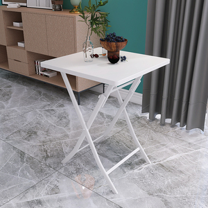 折叠方桌铁艺小餐桌80×80家用小户型便携出租屋打牌摆摊桌子茶几