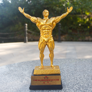 欧式人物雕塑肌肉男摆件家居装饰品摆设健美比赛奖杯刻字纪念礼品