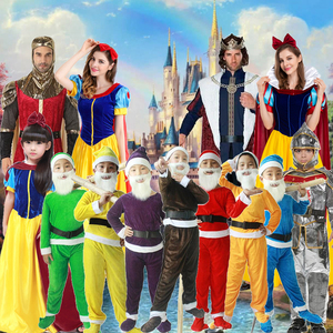 成人儿童cos服白雪公主和七个小矮人全套服装舞台童话剧表演出服