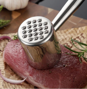 松肉锤304不锈钢家用厨房一体牛排锤嫩肉断筋器工具敲打锤肉神器