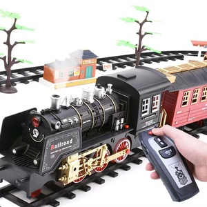 超大号遥控电动仿真蒸汽冒烟小火车可冒烟高铁轨道车儿童玩具男孩