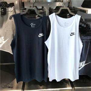 nike耐克男女小勾子logo刺绣篮球运动训练休闲背心无袖t恤bq1260