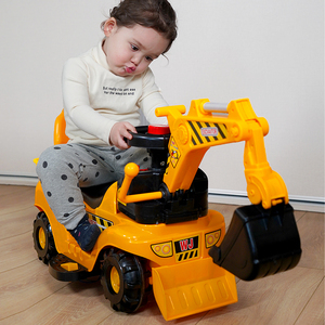儿童电动滑行挖掘机男孩玩具车挖土机可坐可骑大号挖机钩机工程车