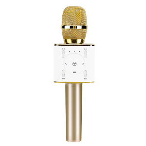 日本购g途讯q8手机k歌电容麦克风无线蓝牙话筒家用唱歌音乐主持培