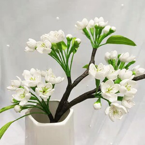 梨花手工花束diy制作材料包套装皱纹纸伸缩纸花仿真花自己做假花