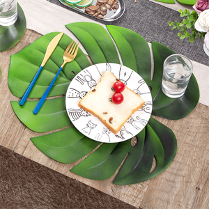 仿真植物镂空户外龟背叶餐垫隔热垫防滑餐桌垫家用西餐垫防烫垫