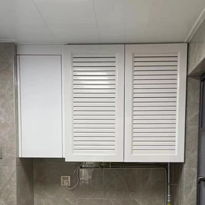 厨房全铝吊柜定制热水器装饰罩铝合金百叶门定做太空铝柜子门订制