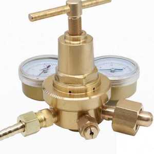 气体减压阀液氧氢氮空氩氦混合气40升l黄铜单级减压器25mpa压力io