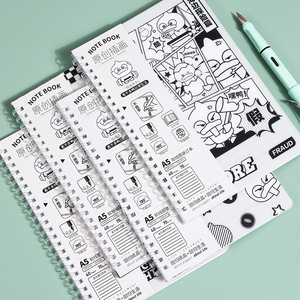 全套4本a5软线圈笔记本本子差不多鸭日常生活pp软线圈本ins风高颜值