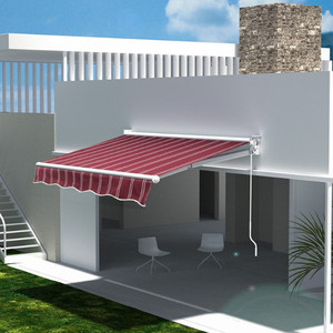 户外阳台顶棚伸缩雨棚遮阳棚电动庭院遥控折叠防晒全盒自动遮阳蓬