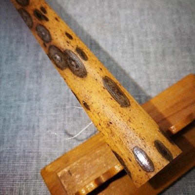 湖南老梅鹿折扇精工湘妃竹扇子7寸玉竹小骨苏t工文玩收藏送礼品