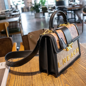 专柜古酷奇迪奥高级感印花手提包包女2021新款复古时尚小方包百搭