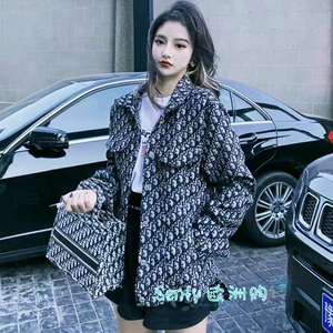 正品dior/迪奥 22ss新款老花满字母logo印花牛仔夹克男女同款外套