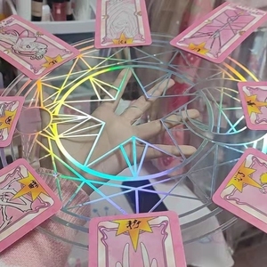 百变小樱魔法阵亚克力透明圆板旋转道具cosplay魔法小樱亚克力板