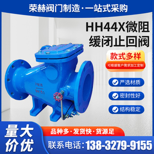 HH44X微阻缓闭止回阀水泵倒流防水锤逆止阀旋启式重锤式球墨铸铁