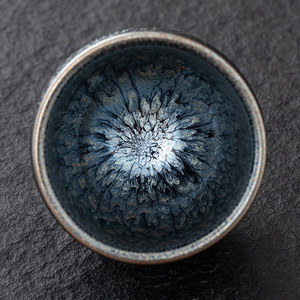 盏客115ml沁轩百花尊杯产地原矿原釉窑烧窑变釉送礼家用中式建盏