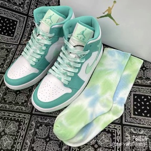 适配耐克nikeaj1mid薄荷绿小蒂芙尼af1空军一号扎染鞋带鞋绳