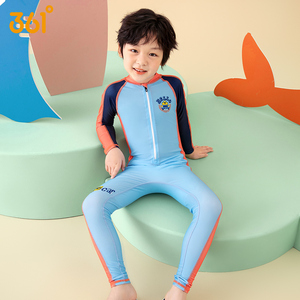 361度儿童泳衣连体2022年新款宝宝中大童温泉泳装女童三角游泳衣