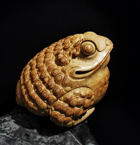 汇雅斋竹根雕张念超满钉三足金蟾蟾蜍老料文玩把件摆件茶宠