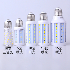 LED灯泡E14/E27 5瓦/10瓦/12瓦/16瓦单色暖白光三色调光玉米球泡