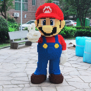 兼容乐高积木成人立体益智组装1.5米马里奥大颗粒模型拼图男孩子