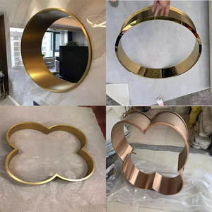 不锈钢天花吊顶圆弧包边条定制造型背景墙u型槽4/1圆无缝焊接整圆