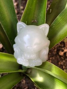 天然和田玉九尾狐小吊坠男女款