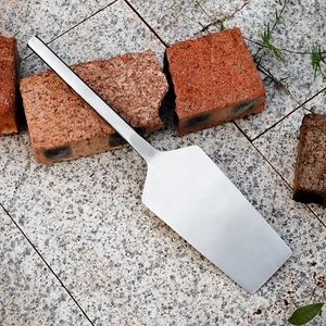 贵阳不锈钢砖刀薄叶砌墙砖刀泥瓦工具双面小圆把泥刀全不锈钢瓦刀