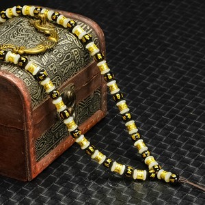 ypy珠宝黄金转运珠项链999足金金镶玉和田玉路路通链男士挂件送礼