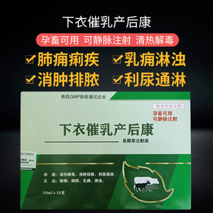 下衣催乳益母产后康兽药鱼腥草注射液兽用犬牛羊猪用产前产后消炎