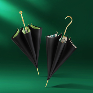 高端轻奢长柄雨伞遮阳双层纳米科技防晒伞加厚晴雨两用自动伞定制