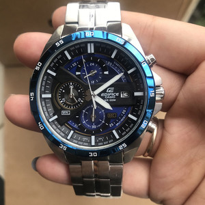 卡西欧手表男机械造型钢带夜光防水休闲石英皮带男士腕表efr-556