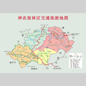 神农架林区交通旅游矢量地图电子版设计素材文件