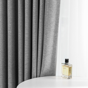 棉麻窗帘日式亚麻ins风日系遮光卧室2022年新款客厅飘窗米灰色