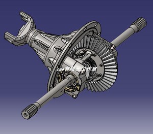 汽车齿轮差速器模型catia三维模型stp格式solidworks主减速器cad