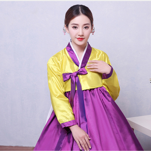 春夏季节新款古代长鼓舞韩服宫廷朝鲜服少数民族跳舞蹈演出套装女