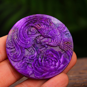 中国风_牵纤手工淘宝五彩紫色绳紫水晶舒俱来玉佩金银颈绳 吊坠挂绳