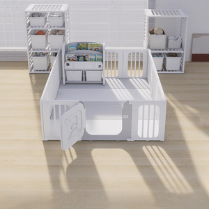 库林亚宝宝多功能游戏围栏防护栏置物架婴儿童客厅地上爬行垫家用