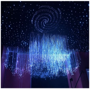 定制网红餐厅清吧酒吧星空走廊光纤吊灯星空顶满天星光纤灯