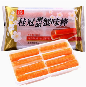 桂冠涮涮蟹味棒 蟹柳蟹肉棒 火锅食材 海底捞火锅豆捞材料108g