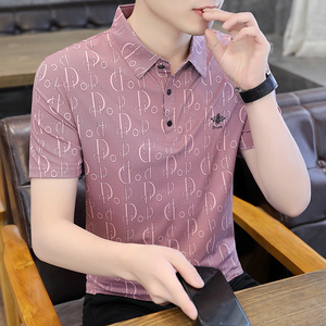 哥弟正品夏季男士高端短袖t恤潮流冰丝冰麻男装2022年新款半0人付款