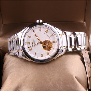 正品golgen古尊手表女表男表情侣表钨钢全自动机械表镂空防水6095