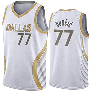 独行侠队77号卢卡东契奇球衣小牛队doncic城市白金篮球服定制背心
