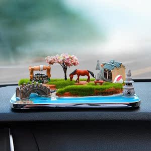 车载可爱小和尚汽车摆件中控台小装饰古风一路平安车内饰品女神款