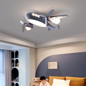 儿童房飞机灯卧室吸顶灯现代简约男孩房间灯创意个性卡通护眼灯具
